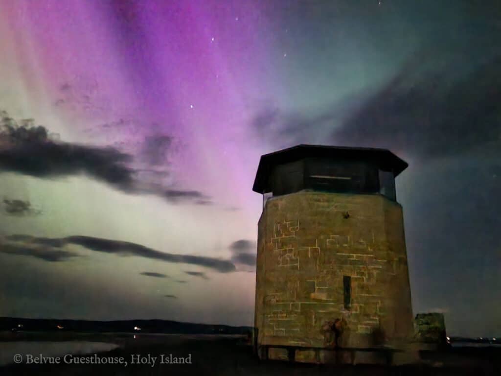 Holy Island Aurora, May 2024, observation tower